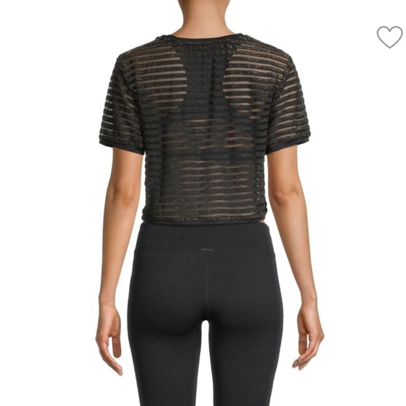 KORAL Terrain Cropped Top Black Gold Women’s Size Large BRAND NEW Made in USA - Picture 2 of 15